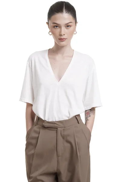 AMBER TEE - WHITE