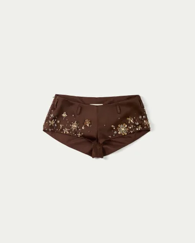 Isla Hand-Embellished Mini Shorts