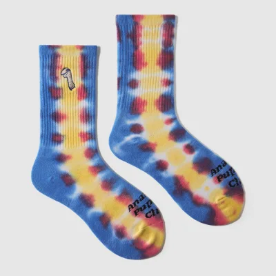 High Crew Socks - Ananas Puppet Club - Tie Dye