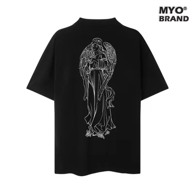 Áo Polo Dáng Rộng Tay Lỡ MYO In Hinh Holy-Virgin
