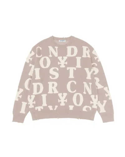 Áo dài tay Letters Monogram Knit Sweater