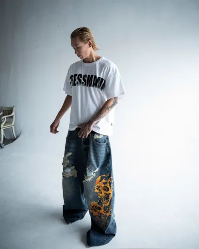 SSMA FADED LOGO T-SHIRT - WHITE