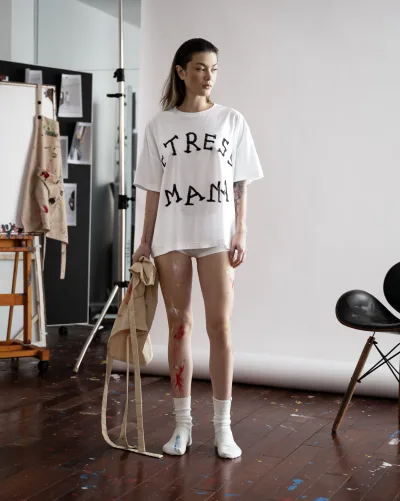 SSMA CRAYON LOGO T-SHIRT - WHITE
