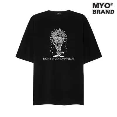 Áo Thun Tay Lỡ Unisex MYO Fight Corona