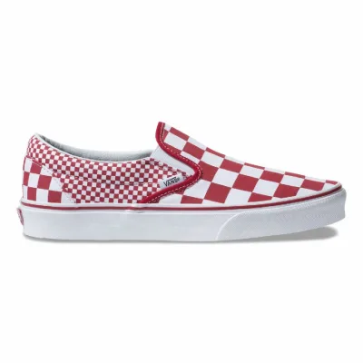 VANS MIX CHECKER SLIP-ON CHILI PEPPER/TRUE WHITE