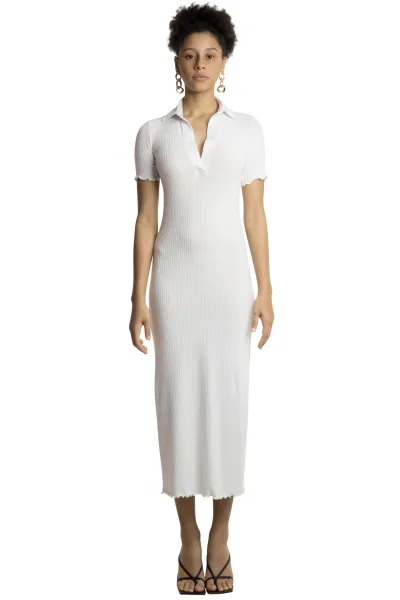 SVC POLO DRESS - WHITE