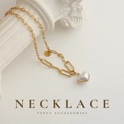 Dây Chuyền Pearl Heart Gold
