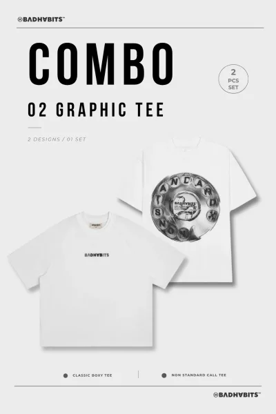 [COMBO 2 ÁO - SIZE L] ÁO THUN CLASSIC BOXY / NON STANDARD CALL TEE