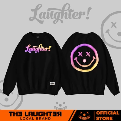 Local brand [2 Phiên bản màu] LAUGHTER! SWEATER - Áo nỉ 100% cotton