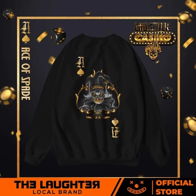 Local brand LAUGHTER CA$INO JQKA SWEATER - Áo nỉ dài tay oversized cotton