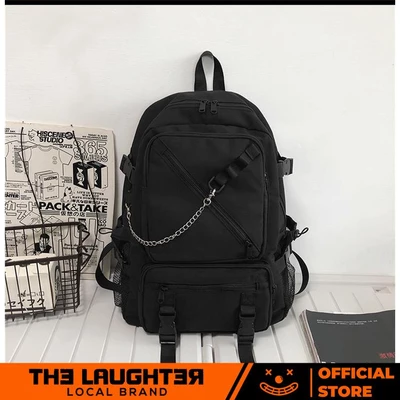 Local brand BACKPACK UNISEX BLACK DÂY XÍCH