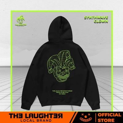 Local brand The Laughter - HOODIE �SYNTHWAVE - Áo MŨ NỈ DA CÁ
