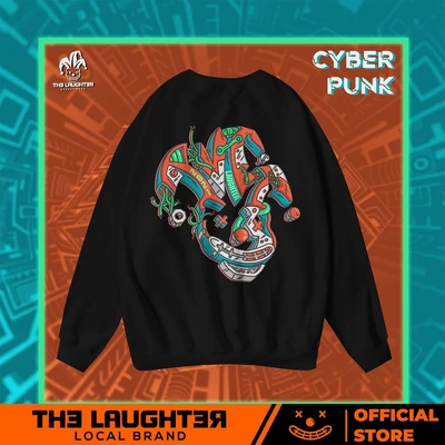 Local brand The Laughter -  CyberPunk Áo DÀI TAY SWEATER - NỈ DA CÁ