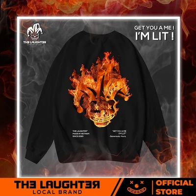 Local brand The Laughter - SWEATER FIRE -Áo DÀI TAY NỈ DA CÁ