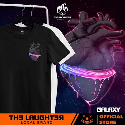 Local brand The Laughter - Áo Phông Unisex Galaxy Heart 100% Cotton