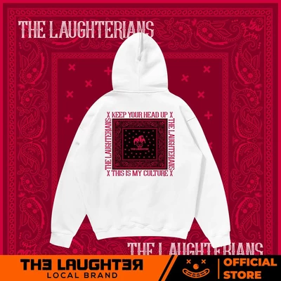 Local brand [RED VERSION] LAUGHTERIAN PATTERN - HOODIE HỌA TIẾT BANDANA NỈ DA CÁ