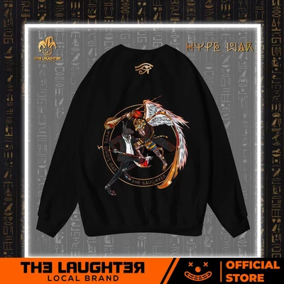 Local brand LAUGHTER HYPE WAR - Áo nỉ dài tay oversized cotton