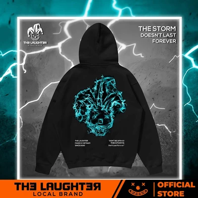 Local brand The Laughter - HOODIE LIGHTNING - Áo MŨ NỈ DA CÁ