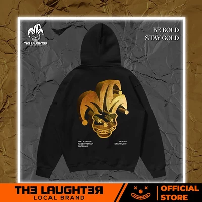 Local brand The Laughter - HOODIE GOLD - Áo MŨ NỈ DA CÁ