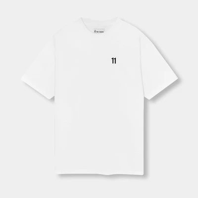 Eleven - Áo Thun Uniex Nam Nữ Thêu 11 Logo | Màu Trắng