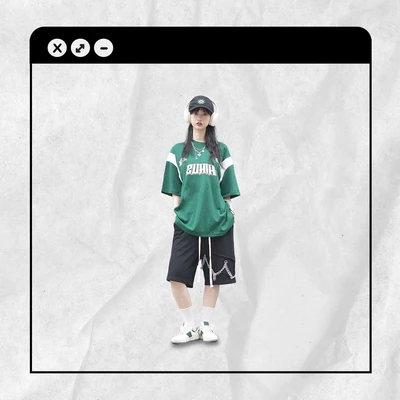 Áo thun raglan nam nữ tay lỡ oversize form rộng Zukik - Racing Tee