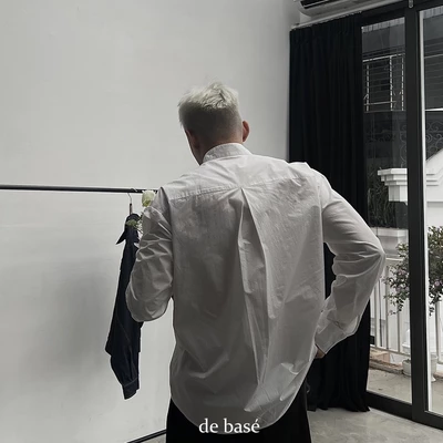 Sơ Mi Trắng Cổ Trụ - Kai shirt - 100% Cotton - De Basé