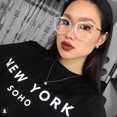 COCO SIN - Áo Lụa In Logo New York Soho Cổ Tròn