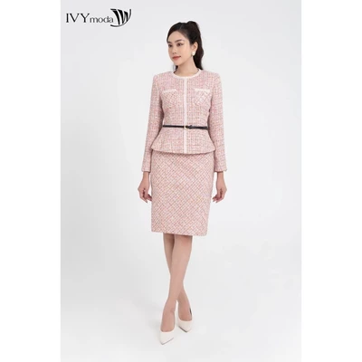 Áo Peplum tweed suit nữ IVY moda MS 67M8088