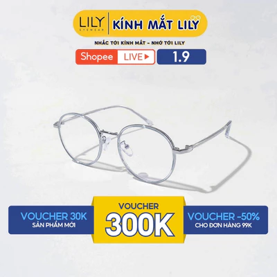 Gọng kính cận nam nữ LILYEYEWEAR càng kính nhẹ nhàng thanh mảnh kiểu dáng thời trang M2363