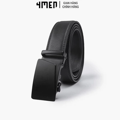 Thắt Lưng Khóa Tự Động TL098 dây lưng trơn đen basic, chất liệu da bền chắc, dễ phối đồ