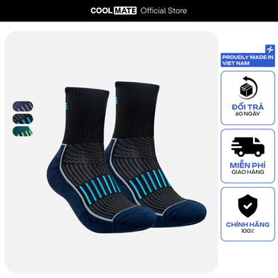 [MUA 2 GIẢM 5%]Tất cổ dài running thấm hút mồ hôi tốt Coolmate