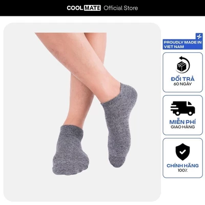 Tất ngắn Cotton Organic kháng khuẩn khử mùi Coolmate (màu bất kì)