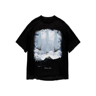 Áo Thun Nam Nữ TEEHOLIC Cotton Cao Cấp Phong Cách Retro Y2K Thiên Thần Sa Ngã Màu Đen Trắng THSI129