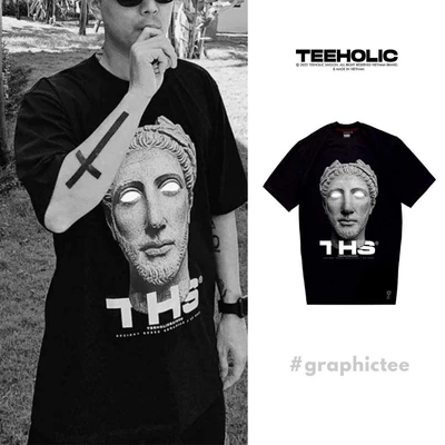 Áo Thun Nam Nữ TEEHOLIC Cotton In Hình Tượng La Mã Mắt Phản Quang - THSI43
