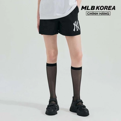 MLB - Quần short ngắn nữ lưng thun Basic Mega Logo_3ASMB0243-50BKS