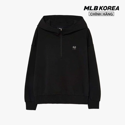 MLB - Áo hoodie nữ phối zip Basic Athleisure Small Logo_3FHDB2036-50BKS