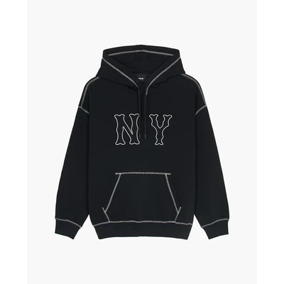 MLB - Áo hoodie unisex tay dài phối mũ Basic Coopers Logo Overfit_3AHDB0451-50BKS
