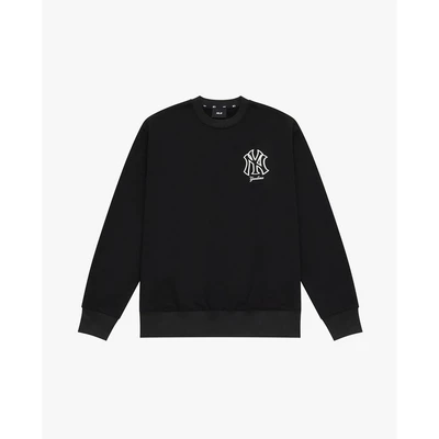 MLB - Áo sweatshirt unisex cổ tròn tay dài phối logo_3AMTB9744-50BKS