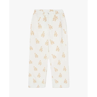 MLB - Quần jeans nữ ống rộng phối họa tiết monogram_3FDPB0141-07CRS