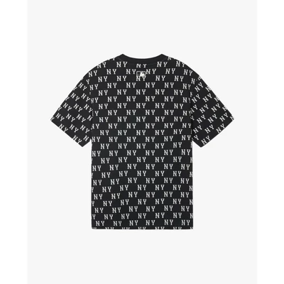 MLB - Áo thun unisex cổ tròn tay ngắn Classic Monogram Jacquard_3ATSM1243-50BKS