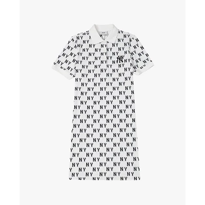 MLB - Đầm polo nữ mini cổ bẻ tay ngắn hoạ tiết monogram_3FOPM0643-50CRS