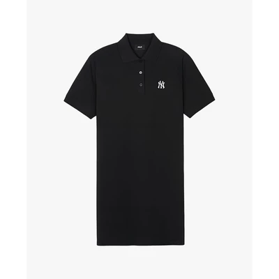 MLB - Đầm polo nữ cổ bẻ tay ngắn mini trẻ trung_3FOPB0543-50BKS