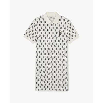 MLB - Đầm polo nữ cổ bẻ tay ngắn mini Mono Monogram Piqué_3FOPM0143-43CRS