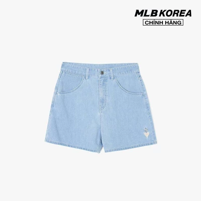 MLB - Quần shorts jeans nữ lưng cao Heart Logo Denim_3FDPH0143-50BLL