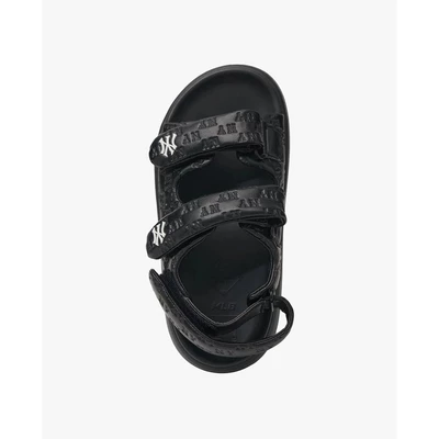 MLB - Giày sandals unisex đế thấp Base Classic Monogram_3ASDBLP43-50BKS