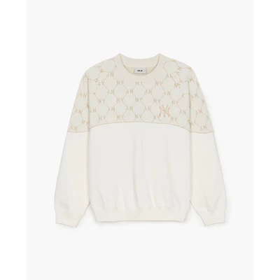 MLB - Áo sweatshirt unisex Dia Monogram Jaquard_3AMTM0951-50IVS