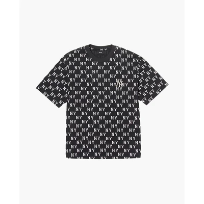 MLB - Áo thun unisex cổ tròn tay ngắn Classic Monogram_3ATSM0244-50BKS