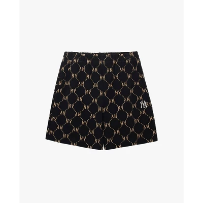 MLB - Quần short unisex ống rộng Jacquard Dia Monogram_3ASPM0144-50BKS