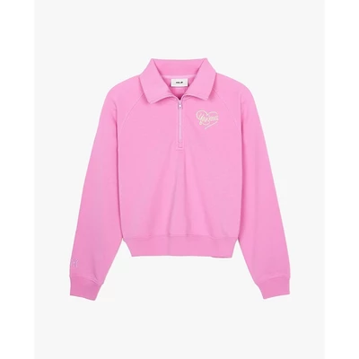 MLB - Áo sweatshirt nữ cổ bẻ tay dài New York Yankees_3FMTH1044-50PPL