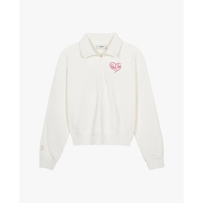 MLB - Áo sweatshirt nữ cổ bẻ tay dài New York Yankees_3FMTH1044-43CRS